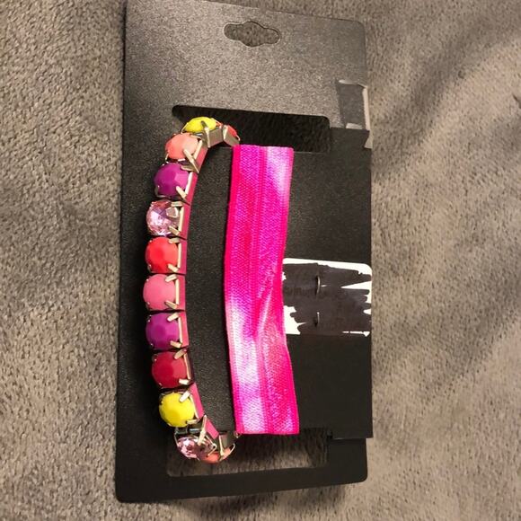 Colorful Stretch Bracelet Set Neon Y2K Vibe - Picture 2 of 2